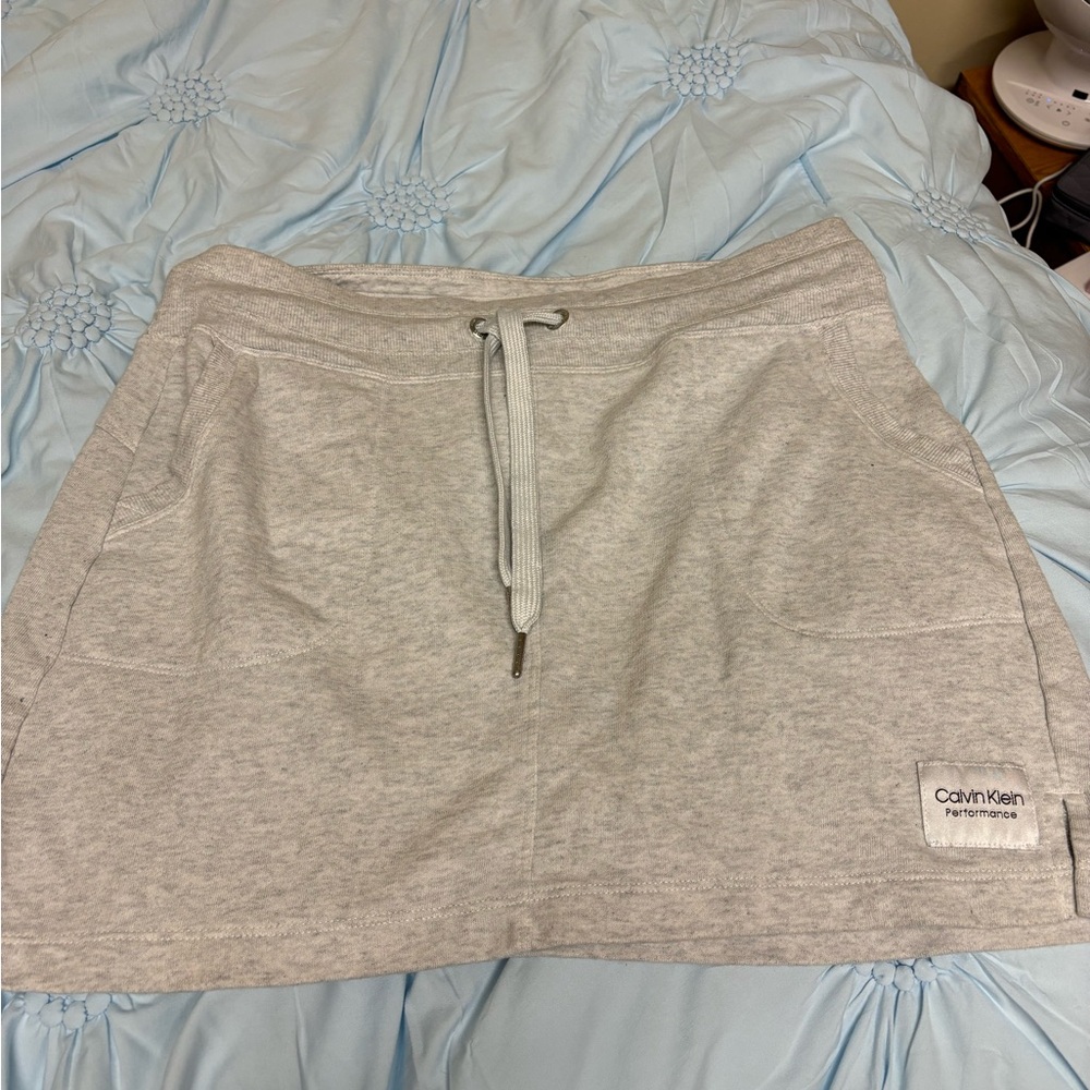 grey Calvin Klein sweatskirt